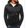 Sweat à capuche homme en coton avec fermeture éclair