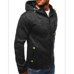 Sweat à capuche homme en coton avec fermeture éclair