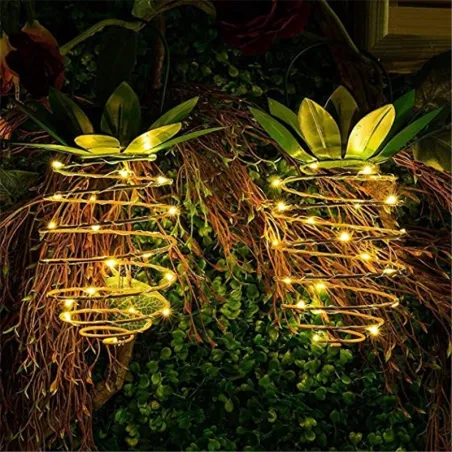 Solar tuinlamp - hanglamp / lantaarn - waterdicht - LED - ananasvormSolar verlichting