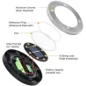Iluminación solarLámpara de suelo con energía solar - luz de jardín - resistente al agua - LED