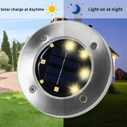 Iluminación solarLámpara de suelo con energía solar - luz de jardín - resistente al agua - LED