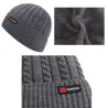 Dicke Strickmütze - mit Plüschinnenseite - unisex