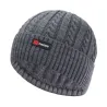 Dicke Strickmütze - mit Plüschinnenseite - unisex