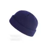 Knitted warm hat - short - ribbed - unisex