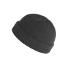 Knitted warm hat - short - ribbed - unisex