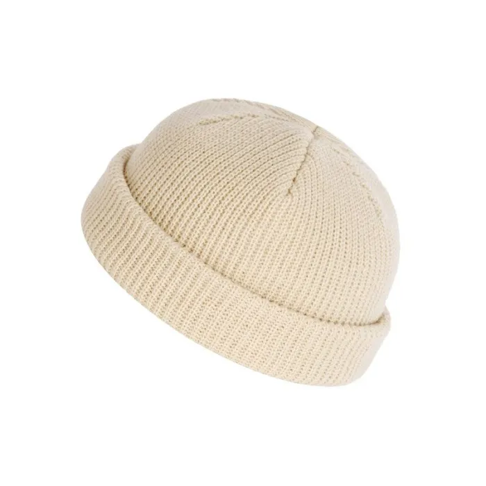 Knitted warm hat - short - ribbed - unisex
