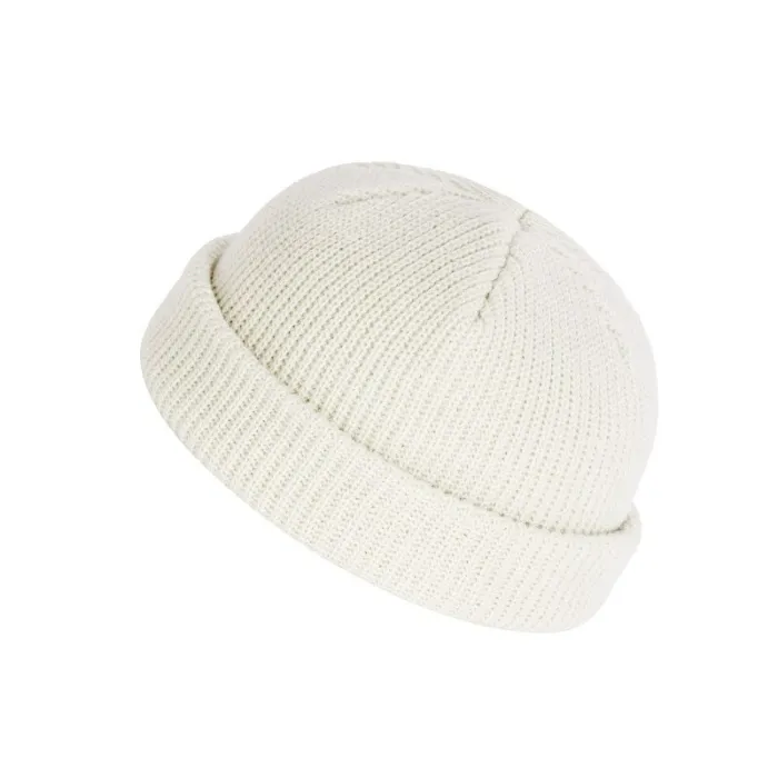 Knitted warm hat - short - ribbed - unisex