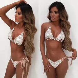 Lace bikini with diamonds - 2 pieces setBeachwear