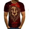 Nowoczesna koszulka z krótkim rękawem - ze zwierzęcym nadrukiem 3DT-shirt