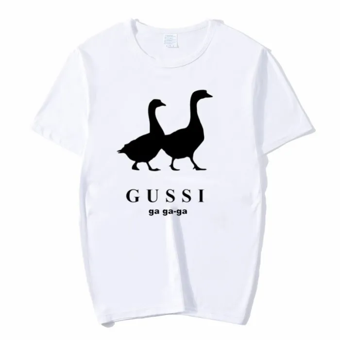 Klassisches T-Shirt mit kurzen Ärmeln - lustiger Entendruck - unisex