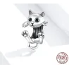 Kleines Kätzchen - Anhänger / Charme für Armband - 925er Sterling Silber