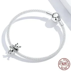Kleines Kätzchen - Anhänger / Charme für Armband - 925er Sterling Silber