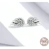 Angel wings with crystals - 925 sterling silver earringsEarrings