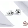 WOSTU sterling silver stud earrings - angel wings design for women - gift