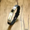 Metal cross bracelet - stainless steel - adjustable