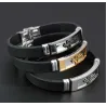 PulserasPulsera de silicona con cruz hueca - acero inoxidable - galvanizada - ajustable