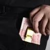 Money / credit cards holder / metal clip - stainless steel - custom made engraving
