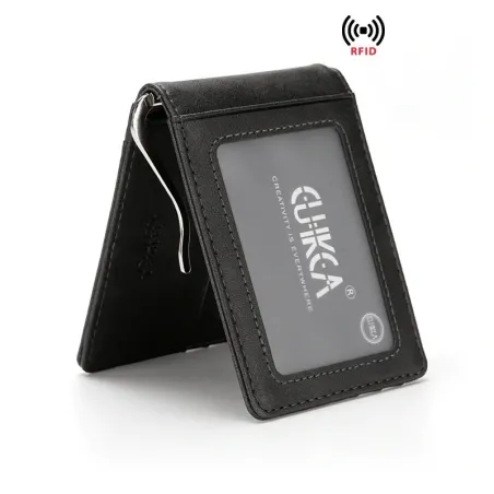 Cienki skórzany portfel - unisex - na wizytówki / karty kredytowe / etui na pieniądze - chroniony RFIDPortfele