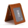 Cienki skórzany portfel - unisex - na wizytówki / karty kredytowe / etui na pieniądze - chroniony RFIDPortfele