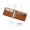 Cienki skórzany portfel - unisex - na wizytówki / karty kredytowe / etui na pieniądze - chroniony RFIDPortfele