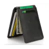 Cienki skórzany portfel - unisex - na wizytówki / karty kredytowe / etui na pieniądze - chroniony RFIDPortfele
