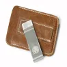 Schmales Lederportemonnaie - mit Metallclip - Geldhalter