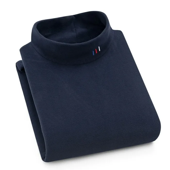 Rollkragenpullover / Pullover aus Samt - mit Fleecefutter