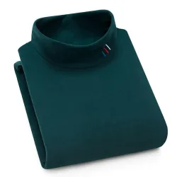Rollkragenpullover / Pullover aus Samt - mit Fleecefutter