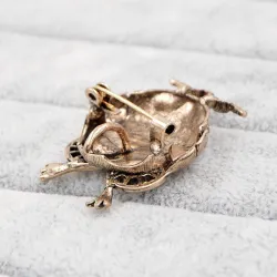 Retro grote ogen uil - broche met kristallen versieringenBroches