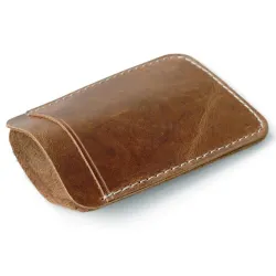 Genuine leather money Clip - metal - slim fit to carry