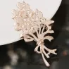 Vintage opal flower - crystal brooch