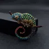 Crystal chameleon / lizard - elegant broochBrooches
