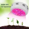 Lampe de culture 360W UFO 36 LED - spectre complet - double puces - hydroponique