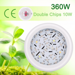 Luces de cultivo360W UFO 36 LED Grow Light - espectro completo - chips dobles - hidropónico