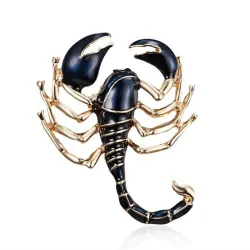 Elegante Kristallbrosche - Marienkäfer / Skorpion / Eidechse / Gecko