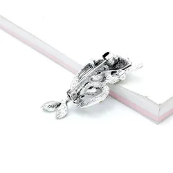 Rhinestone brooch for women - chameleon / lizard