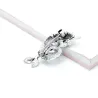 Trendy brooch with crystal chameleon / lizard