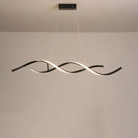 Modern chandelier - ceiling light - LED - dimmable - with remote controller - wavy design