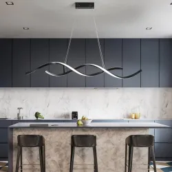 Wavy design - chandelier light - LED - dimmable - with remote control