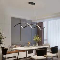 Modern chandelier - ceiling light - LED - dimmable - with remote controller - wavy designCeiling lights