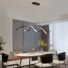 Nowoczesny żyrandol - lampa sufitowa - LED - ściemniana - z pilotem - falisty wzórŚwiatła sufitowe