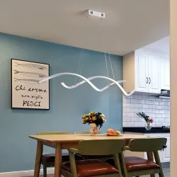 Modern chandelier - ceiling light - LED - dimmable - with remote controller - wavy design