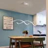 Modern chandelier - ceiling light - LED - dimmable - with remote controller - wavy design