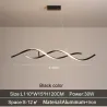 Nowoczesny żyrandol - lampa sufitowa - LED - ściemniana - z pilotem - falisty wzórŚwiatła sufitowe