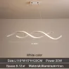 Modern chandelier - ceiling light - LED - dimmable - with remote controller - wavy design