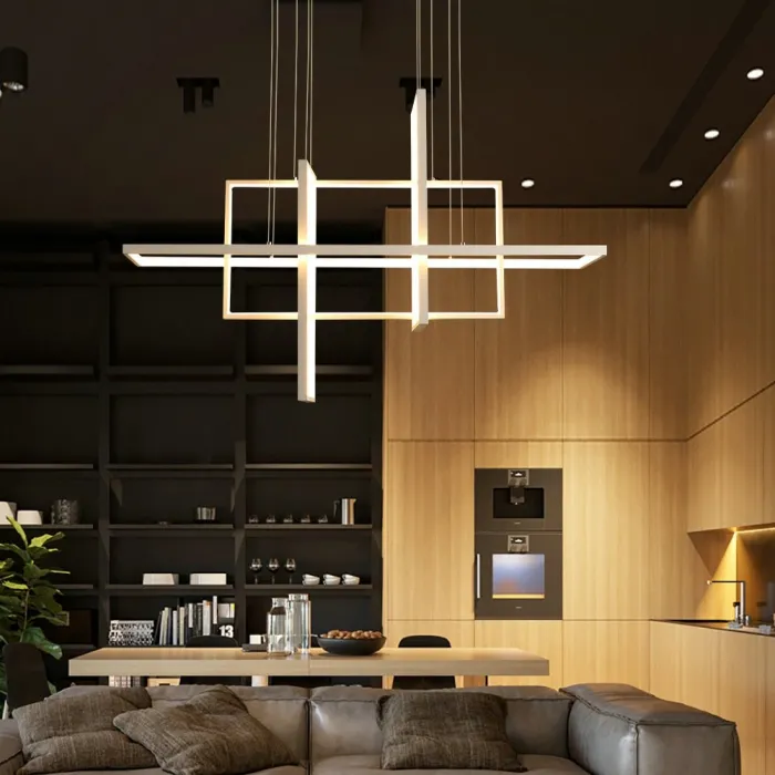 Luces de techoMinimalistic rectangle design - chandelier light - LED - 2 / 3 / 4 heads