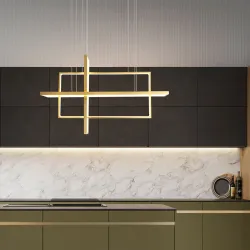 Minimalistic rectangle design - chandelier light - LED - 2 / 3 / 4 heads