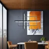 Luksusowy żyrandol - lampa sufitowa - LED - minimalistyczny prostokątny design - 2 / 3 / 4 głowiceŚwiatła sufitowe