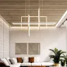 Luxuriöser Kronleuchter - Deckenleuchte - LED - minimalistisches Rechteckdesign - 2 / 3 / 4 Köpfe