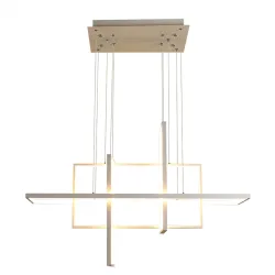 Luxurious chandelier - ceiling light - LED - minimalist rectangle design - 2 / 3 / 4 heads